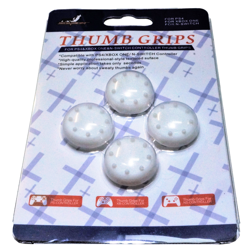 4 x Thumb Grips For PS4 PS5 XBOX ONE Xbox Series X Toggle Cover Caps - White